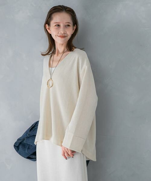 URBAN RESEARCH ROSSO / アーバンリサーチ ロッソ Tシャツ | Vネックモールラメプルオーバー | 詳細14