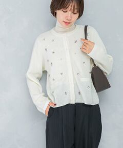 URBAN RESEARCH ROSSO / アーバンリサーチ ロッソ カーディガン・ボレロ | ビジューショートカーディガン