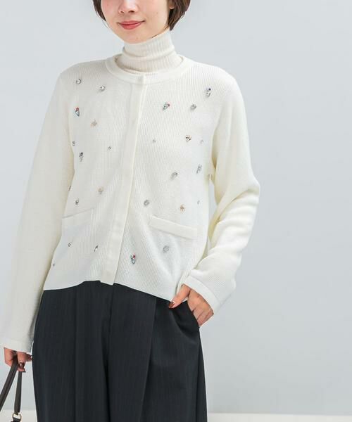 URBAN RESEARCH ROSSO / アーバンリサーチ ロッソ カーディガン・ボレロ | ビジューショートカーディガン | 詳細1