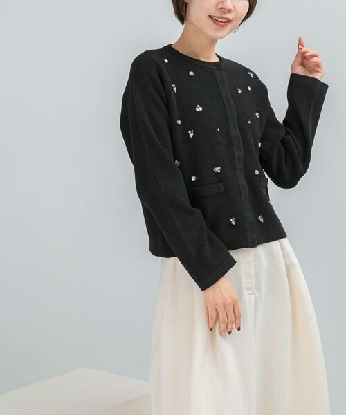 URBAN RESEARCH ROSSO / アーバンリサーチ ロッソ カーディガン・ボレロ | ビジューショートカーディガン | 詳細6