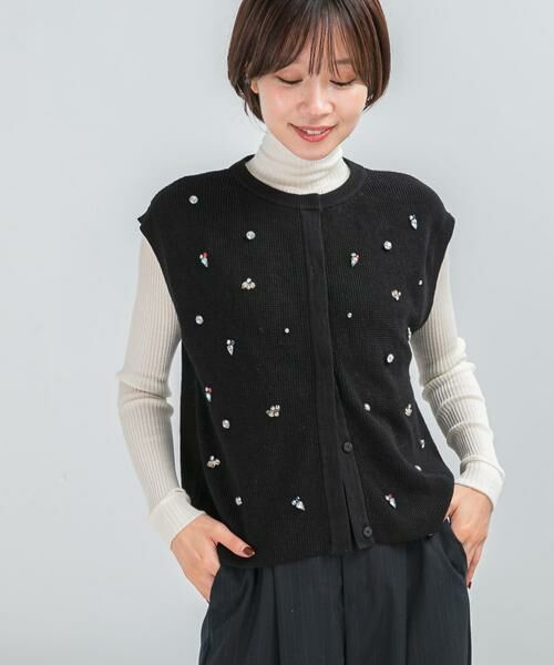 URBAN RESEARCH ROSSO / アーバンリサーチ ロッソ ニット・セーター | ビジューニットベスト | 詳細1