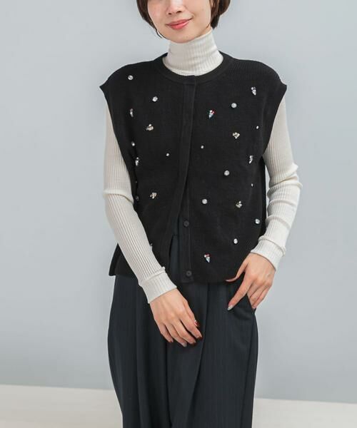 URBAN RESEARCH ROSSO / アーバンリサーチ ロッソ ニット・セーター | ビジューニットベスト | 詳細2