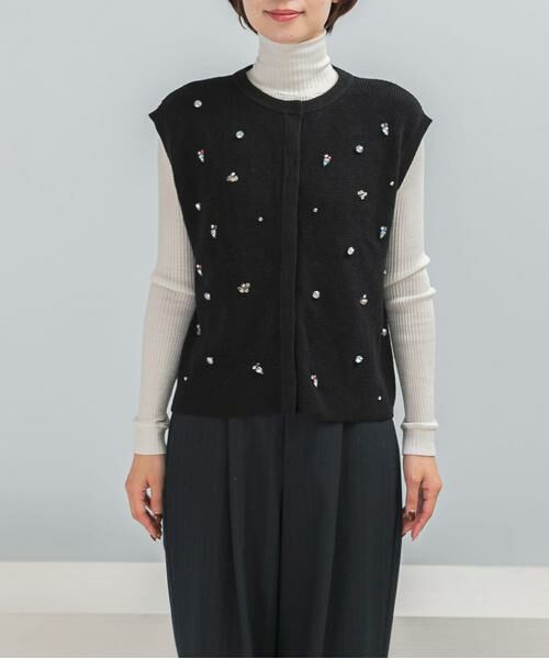 URBAN RESEARCH ROSSO / アーバンリサーチ ロッソ ニット・セーター | ビジューニットベスト | 詳細4