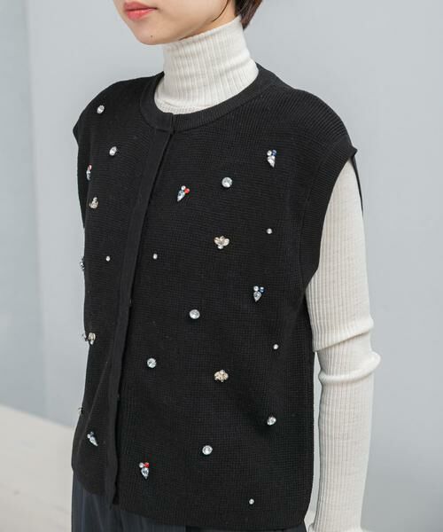 URBAN RESEARCH ROSSO / アーバンリサーチ ロッソ ニット・セーター | ビジューニットベスト | 詳細7