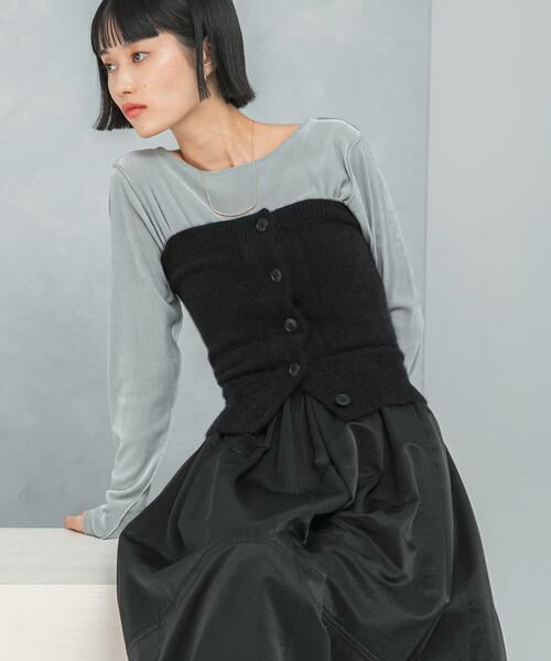 URBAN RESEARCH ROSSO / アーバンリサーチ ロッソ ニット・セーター | エアリーニットボタンデザインビスチェ | 詳細2