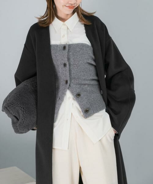 URBAN RESEARCH ROSSO/アーバンリサーチ ロッソ エアリーニットボタンデザインビスチェ グレー FREE