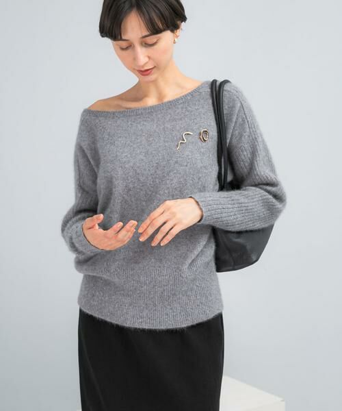 URBAN RESEARCH ROSSO / アーバンリサーチ ロッソ ニット・セーター | エアリーニット2WAYネックプルオーバー | 詳細1