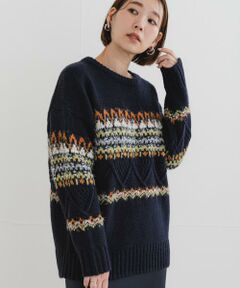 URBAN RESEARCH ROSSO / アーバンリサーチ ロッソ ニット・セーター | F by ROSSO　ノルディック柄ニットプルオーバー