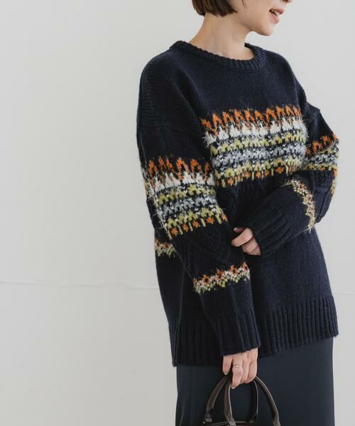 URBAN RESEARCH ROSSO / アーバンリサーチ ロッソ ニット・セーター | F by ROSSO　ノルディック柄ニットプルオーバー | 詳細1
