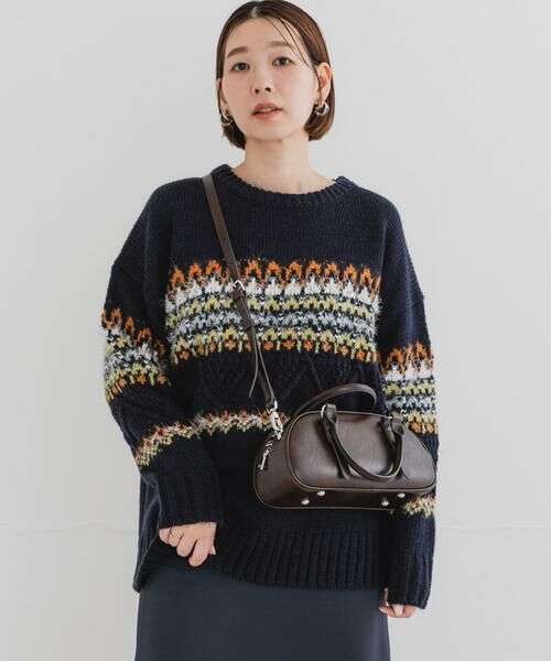 URBAN RESEARCH ROSSO / アーバンリサーチ ロッソ ニット・セーター | F by ROSSO　ノルディック柄ニットプルオーバー | 詳細4