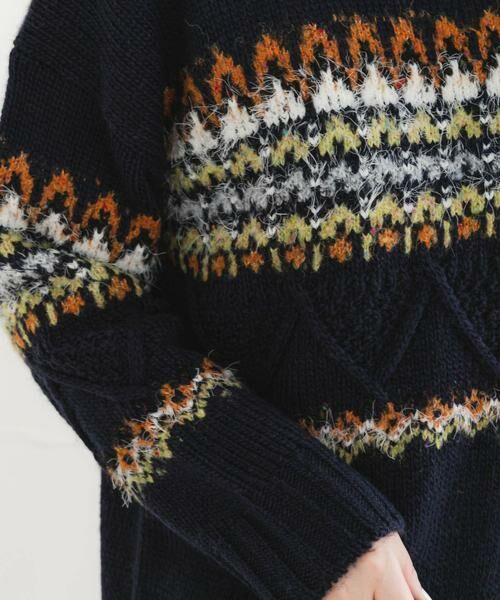 URBAN RESEARCH ROSSO / アーバンリサーチ ロッソ ニット・セーター | F by ROSSO　ノルディック柄ニットプルオーバー | 詳細8