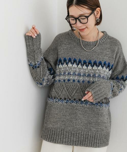 URBAN RESEARCH ROSSO / アーバンリサーチ ロッソ ニット・セーター | F by ROSSO　ノルディック柄ニットプルオーバー | 詳細14