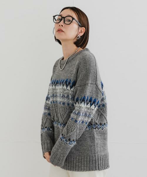 URBAN RESEARCH ROSSO / アーバンリサーチ ロッソ ニット・セーター | F by ROSSO　ノルディック柄ニットプルオーバー | 詳細17