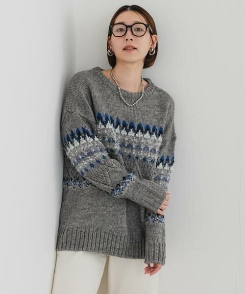 URBAN RESEARCH ROSSO / アーバンリサーチ ロッソ ニット・セーター | F by ROSSO　ノルディック柄ニットプルオーバー | 詳細19