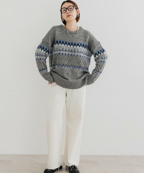 URBAN RESEARCH ROSSO / アーバンリサーチ ロッソ ニット・セーター | F by ROSSO　ノルディック柄ニットプルオーバー | 詳細20