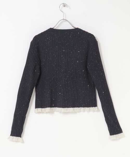 URBAN RESEARCH ROSSO / アーバンリサーチ ロッソ カーディガン・ボレロ | F by ROSSO　スパンコールフリルリブカーディガン | 詳細13