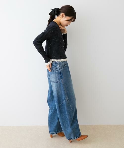 URBAN RESEARCH ROSSO / アーバンリサーチ ロッソ カーディガン・ボレロ | F by ROSSO　スパンコールフリルリブカーディガン | 詳細6