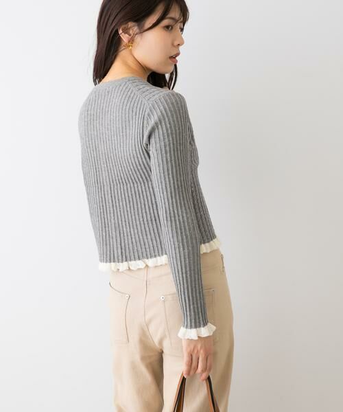 URBAN RESEARCH ROSSO / アーバンリサーチ ロッソ カーディガン・ボレロ | F by ROSSO　スパンコールフリルリブカーディガン | 詳細20