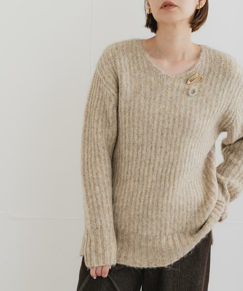 URBAN RESEARCH ROSSO / アーバンリサーチ ロッソ ニット・セーター | F by ROSSO　ミックス糸Vネックニット | 詳細22