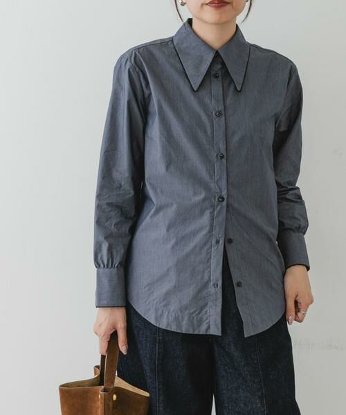 URBAN RESEARCH ROSSO / アーバンリサーチ ロッソ シャツ・ブラウス | F by ROSSO　トリミングレースビッグカラーシャツ | 詳細1