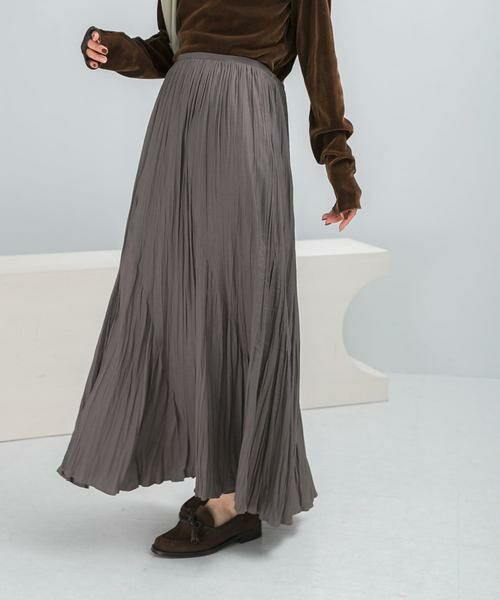 URBAN RESEARCH ROSSO/アーバンリサーチ ロッソ ワッシャープリーツスカート モカ 36 URBAN RESEARCH ROSSO/アーバンリサーチ ロッソ ワッシャープリーツスカート モカ 36