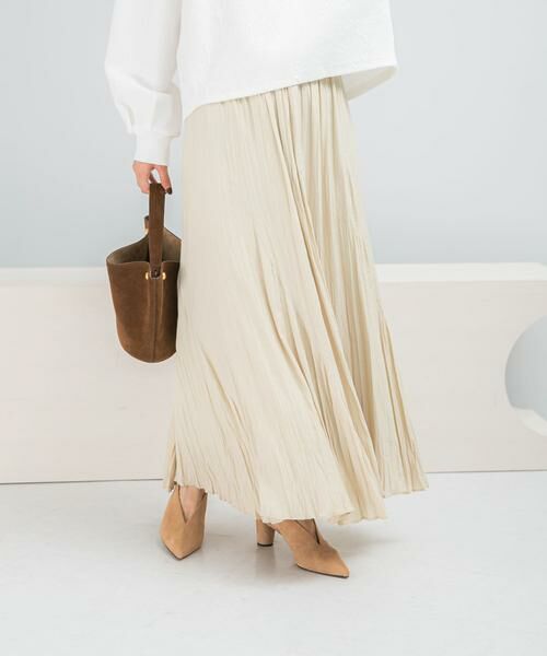 URBAN RESEARCH ROSSO/アーバンリサーチ ロッソ ワッシャープリーツスカート アイボリー 36 URBAN RESEARCH ROSSO/アーバンリサーチ ロッソ ワッシャープリーツスカート アイボリー 36