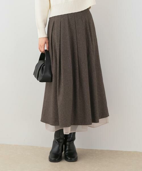 URBAN RESEARCH ROSSO / アーバンリサーチ ロッソ スカート | F by ROSSO　ツイードライクフレアスカート | 詳細1