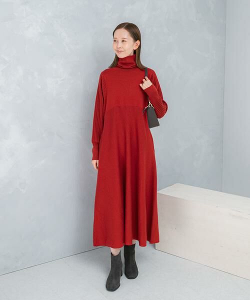 URBAN RESEARCH ROSSO / アーバンリサーチ ロッソ ワンピース | 『WEB限定』『再入荷予定』タートルネックデザインスリーブワンピース | 詳細2