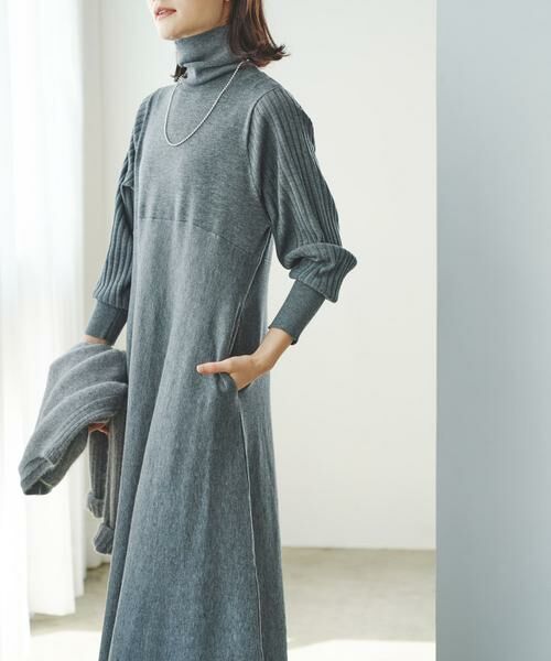 URBAN RESEARCH ROSSO / アーバンリサーチ ロッソ ワンピース | 『WEB限定』『再入荷予定』タートルネックデザインスリーブワンピース | 詳細21
