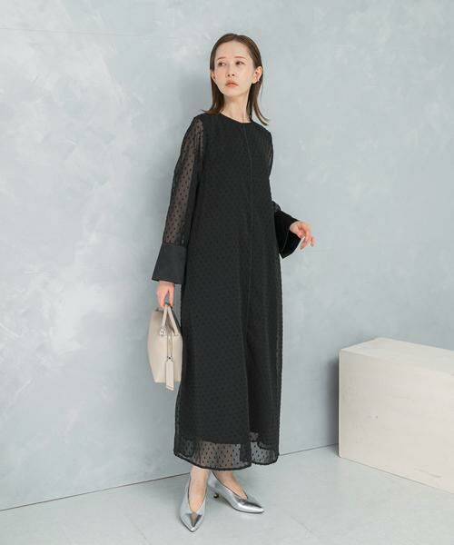 URBAN RESEARCH ROSSO / アーバンリサーチ ロッソ ワンピース | ドットジャガードストレートワンピース | 詳細3