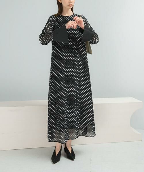 URBAN RESEARCH ROSSO / アーバンリサーチ ロッソ ワンピース | ドットジャガードストレートワンピース | 詳細12