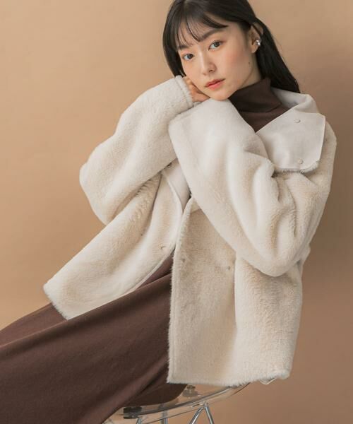 URBAN RESEARCH ROSSO/アーバンリサーチ ロッソ 『WEB限定』リバーシブルファーブルゾン アイボリー FREE