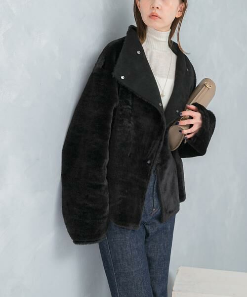 URBAN RESEARCH ROSSO / アーバンリサーチ ロッソ ブルゾン | 『WEB/一部店舗限定』リバーシブルファーブルゾン（ブラック）