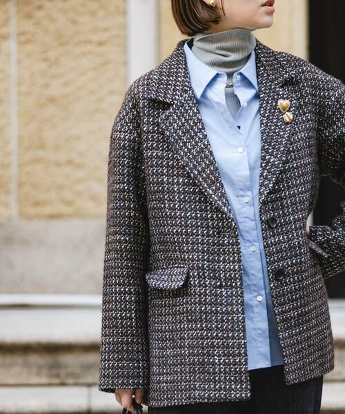 URBAN RESEARCH ROSSO / アーバンリサーチ ロッソ その他アウター | F by ROSSO　『UR TECH』ミックスツイードジャコット | 詳細1