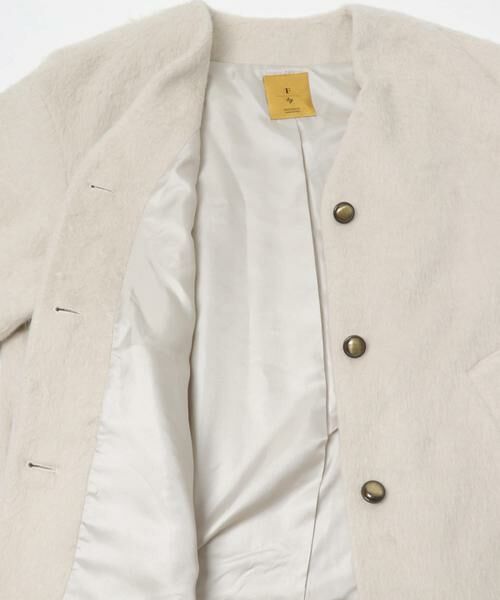 URBAN RESEARCH ROSSO / アーバンリサーチ ロッソ ノーカラージャケット | F by ROSSO　『UR TECH』シャギーノーカラーコート | 詳細9
