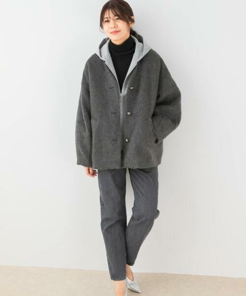 URBAN RESEARCH ROSSO / アーバンリサーチ ロッソ ノーカラージャケット | F by ROSSO　『UR TECH』シャギーノーカラーコート | 詳細19