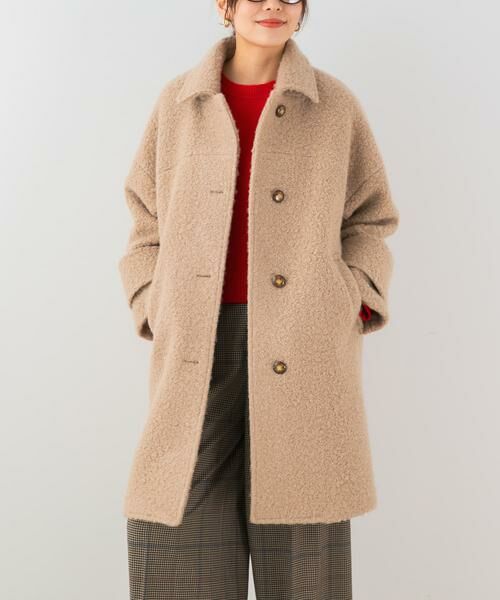 URBAN RESEARCH ROSSO/アーバンリサーチ ロッソ F by ROSSO 『UR TECH』ブークレステンカラーコート ベージュ FREE URBAN RESEARCH ROSSO/アーバンリサーチ ロッソ F by ROSSO 『UR TECH』ブークレステンカラーコート ベージュ FREE