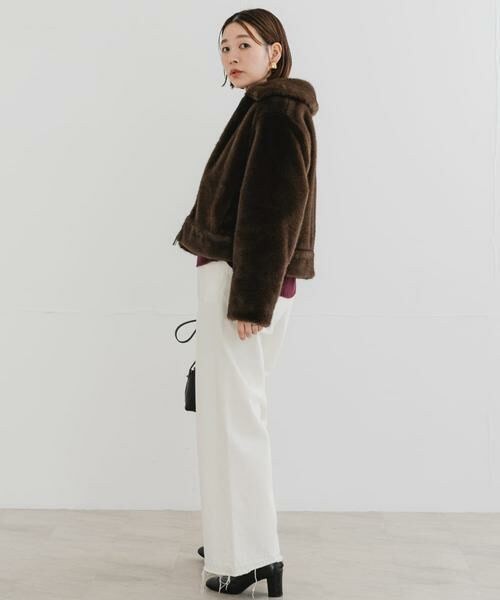 URBAN RESEARCH ROSSO / アーバンリサーチ ロッソ その他アウター | F by ROSSO　ファーZIPショートコート | 詳細5