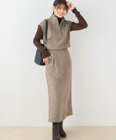 URBAN RESEARCH ROSSO / アーバンリサーチ ロッソ セットアップ | F by ROSSO　ツイードハーフZIPプルオーバー+スカート