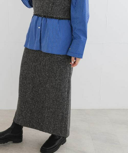 URBAN RESEARCH ROSSO / アーバンリサーチ ロッソ セットアップ | F by ROSSO ツイードハーフZIPプルオーバー+スカート | 詳細3