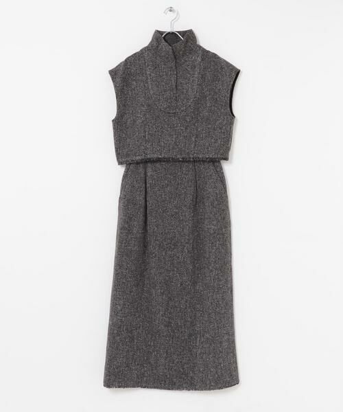 URBAN RESEARCH ROSSO / アーバンリサーチ ロッソ セットアップ | F by ROSSO ツイードハーフZIPプルオーバー+スカート | 詳細8