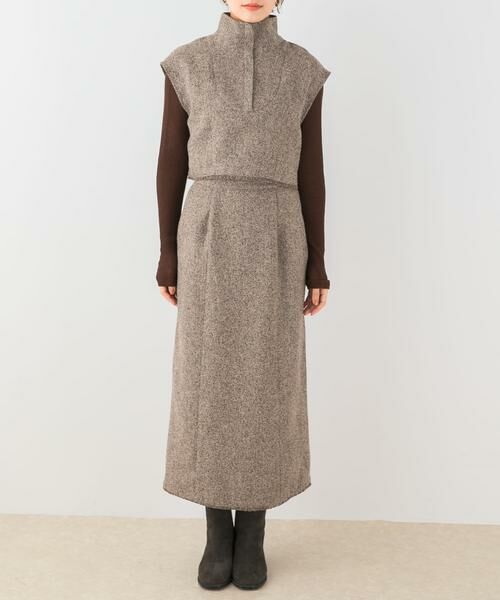 URBAN RESEARCH ROSSO / アーバンリサーチ ロッソ セットアップ | F by ROSSO ツイードハーフZIPプルオーバー+スカート | 詳細18