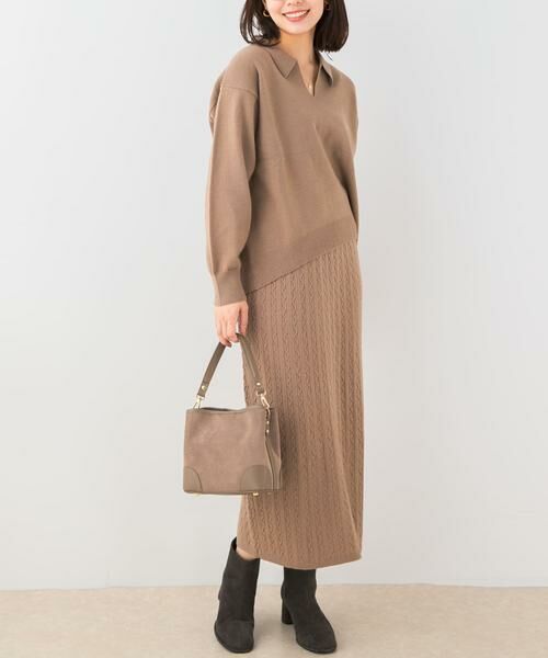 URBAN RESEARCH ROSSO / アーバンリサーチ ロッソ ニット・セーター | F by ROSSO　ウォッシャブル抗ピルニット+スカート | 詳細2