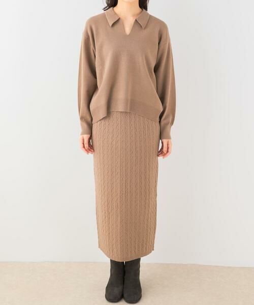 URBAN RESEARCH ROSSO / アーバンリサーチ ロッソ ニット・セーター | F by ROSSO　ウォッシャブル抗ピルニット+スカート | 詳細6