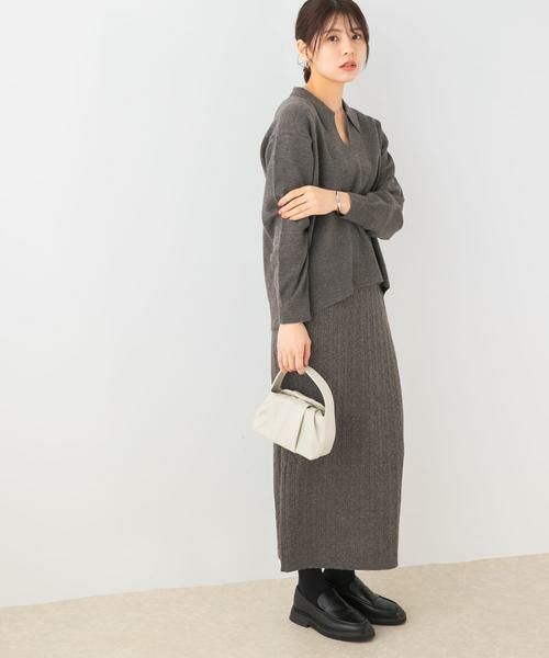 URBAN RESEARCH ROSSO / アーバンリサーチ ロッソ ニット・セーター | F by ROSSO　ウォッシャブル抗ピルニット+スカート | 詳細19