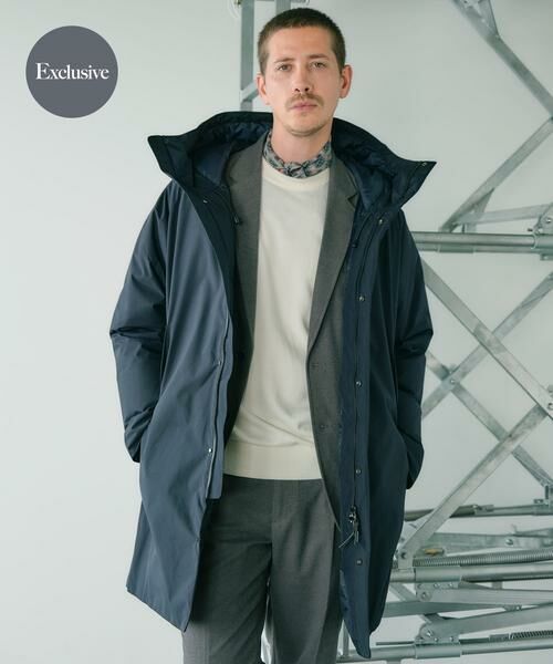 URBAN RESEARCH ROSSO/アーバンリサーチ ロッソ 『別注』+phenix WINDSTOPPER by GORE-TEX LABS ダウンコート ネイビー M