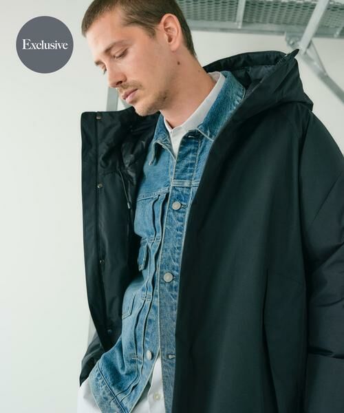 URBAN RESEARCH ROSSO/アーバンリサーチ ロッソ 『別注』+phenix WINDSTOPPER by GORE-TEX LABS ダウンコート ブラック M