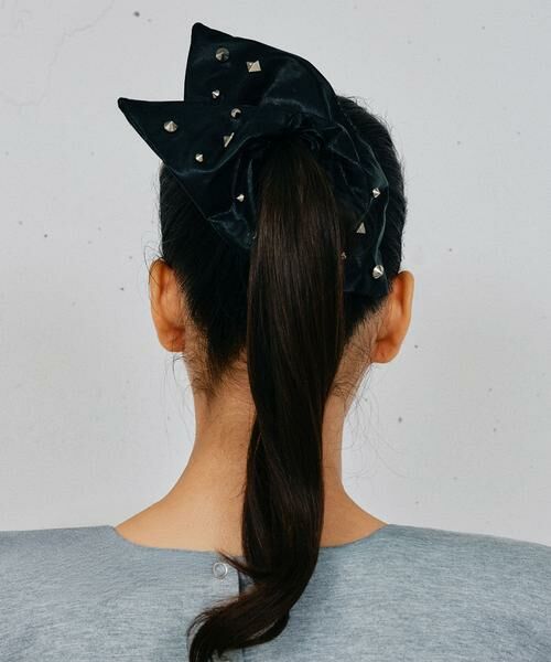 URBAN RESEARCH ROSSO / アーバンリサーチ ロッソ ヘアゴム・シュシュ | heyep　Faux Leather Studded Scrunchie | 詳細1