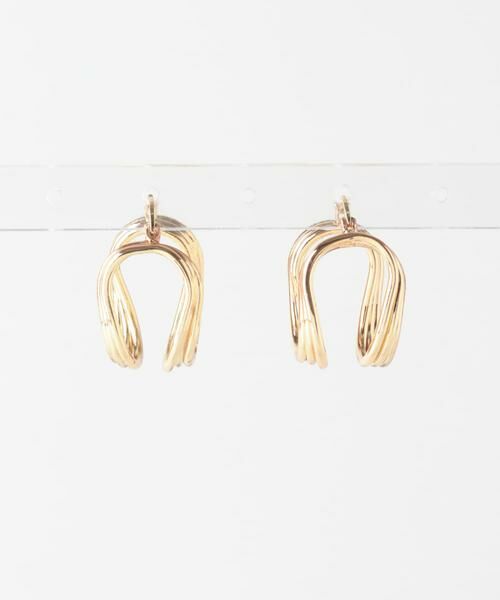 URBAN RESEARCH ROSSO/アーバンリサーチ ロッソ CHIGNON 3ラインカーブピアス ゴールド FREE