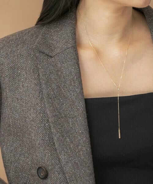 URBAN RESEARCH ROSSO / アーバンリサーチ ロッソ ネックレス・ペンダント・チョーカー | Favorible　Diamond×bar motif lariat | 詳細1